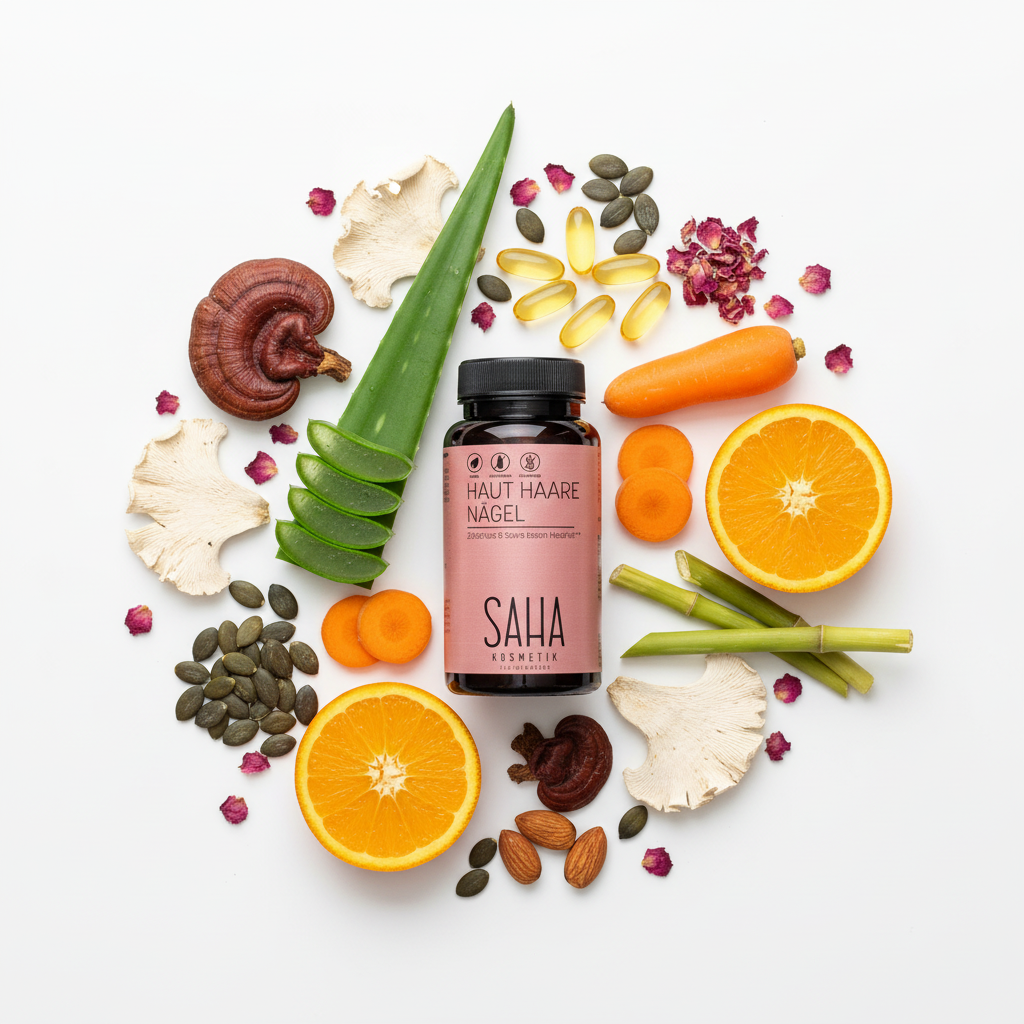 SAHA Haut Haare Nägel Zutaten