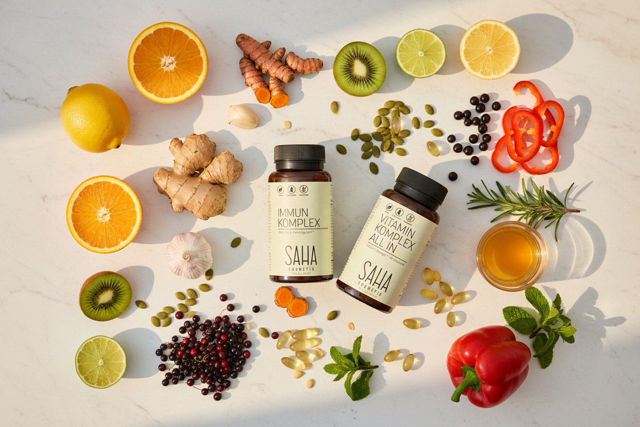 SAHA Kosmetik Immun & Vitamin Inhaltsstoffe