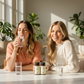 SAHA Kosmetik – Zwei Frauen nehmen Supplements ein